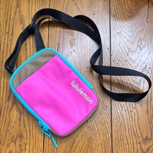 lululemon athletica Pink and Brown Crossbody Bag
